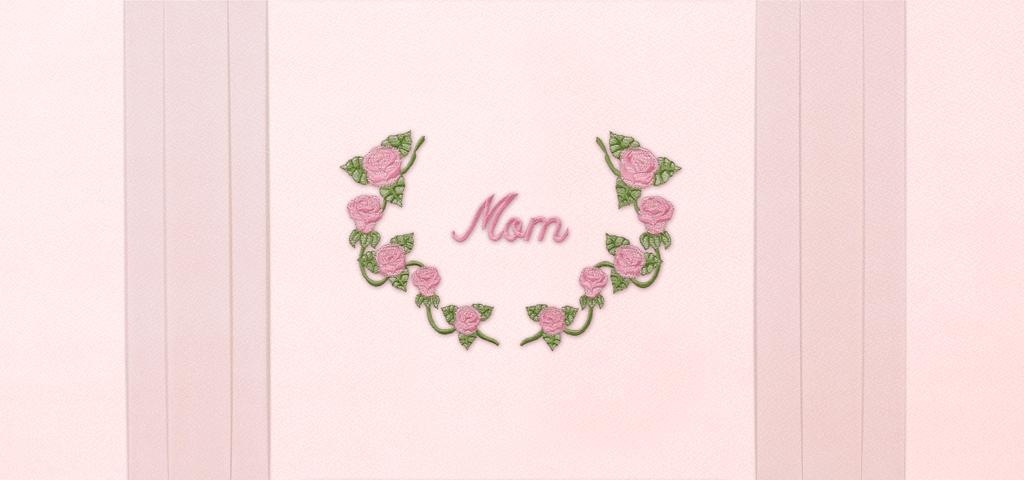 Mom Wreath Pink Pink Faux With Pleats